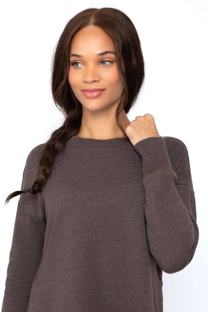 Lux Fleece Stone Wash Crew Neck Sweatshirt