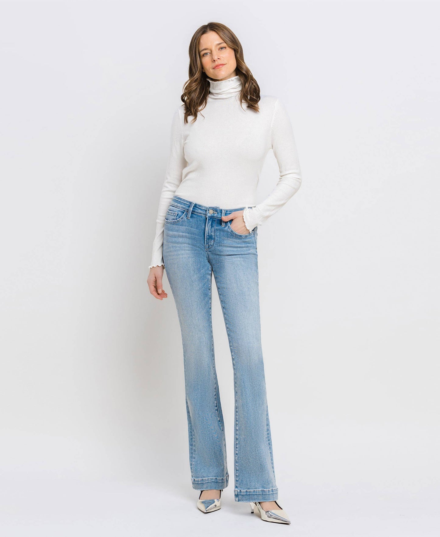 Vervet - Mid Rise Bootcut Jeans