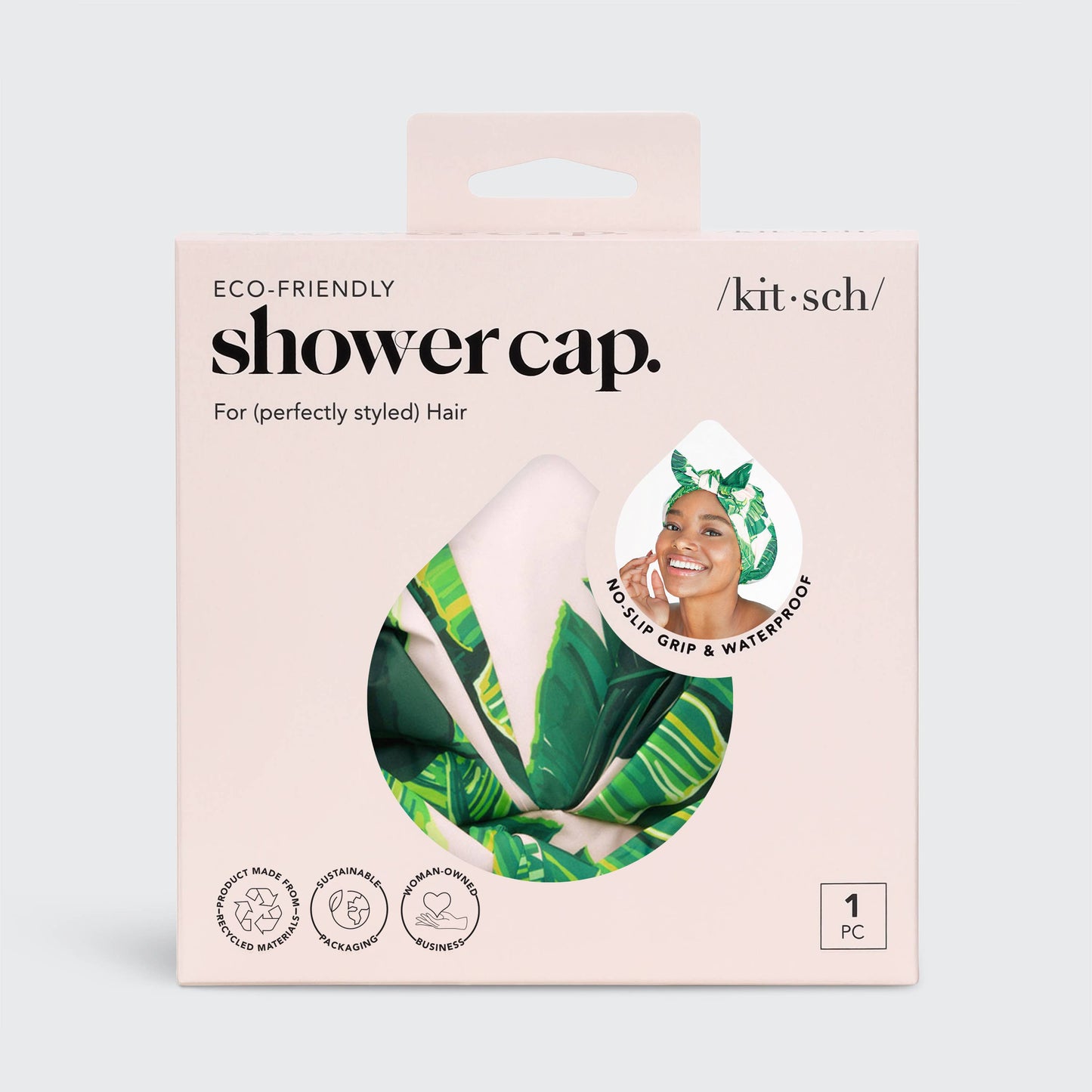 Kitsch - Luxury Shower Cap - Palm Print