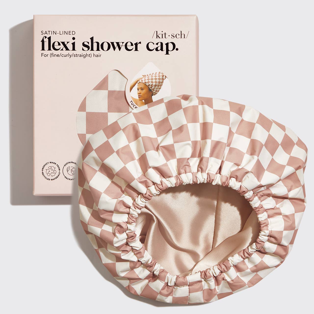 Kitsch - Satin Lined Flexi Shower Cap