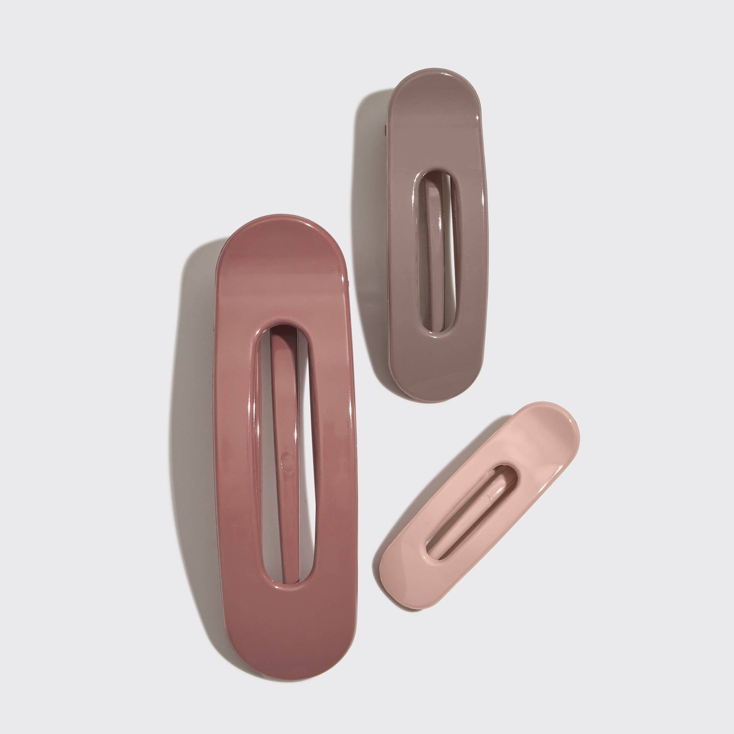 Flat Lay Claw Clip 3pc-Ultra Glossy Terracotta