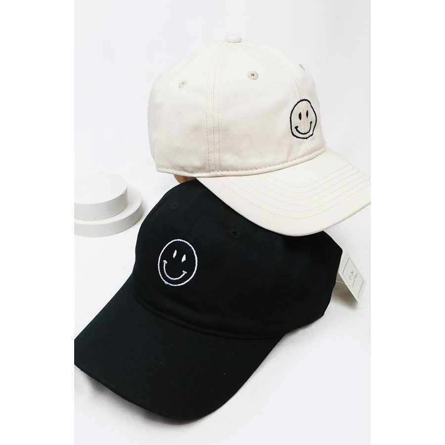 Smile Face Embroidered Baseball Cap