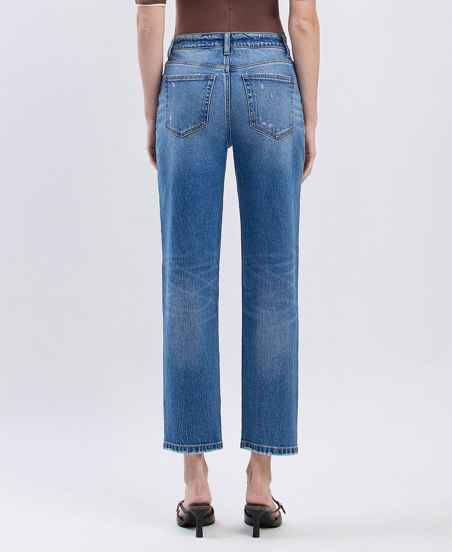 High Rise Mild Barrel Leg Jeans