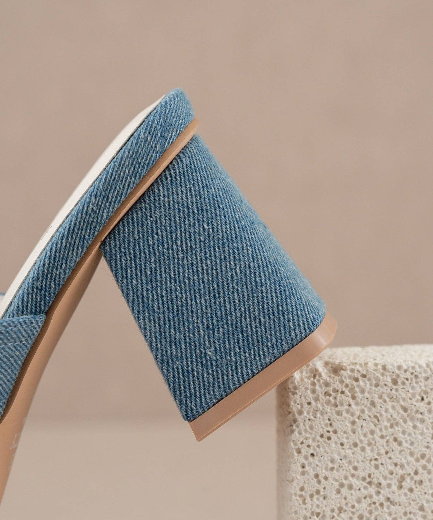 The Havana Denim | Bamboo Buckle Heel