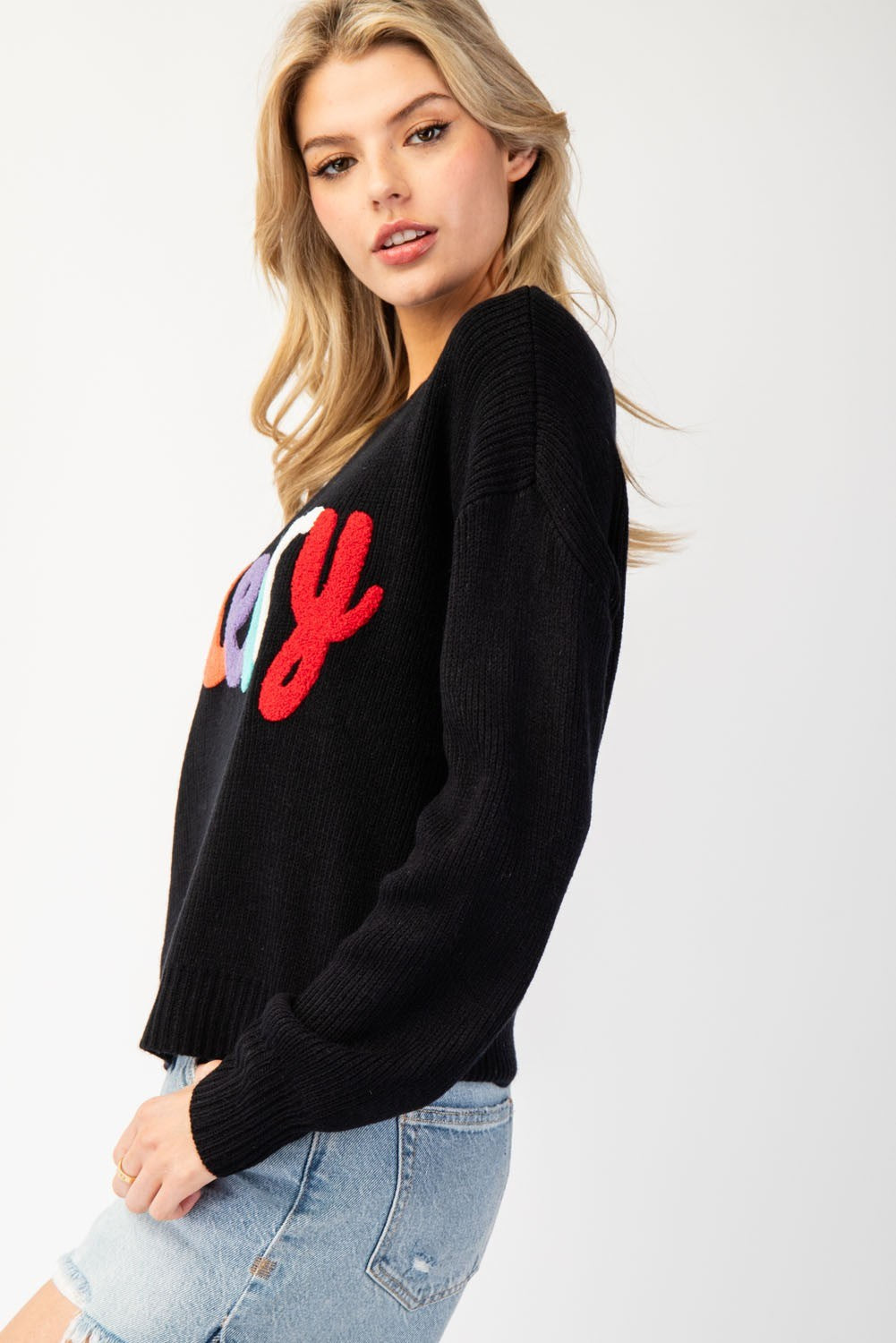 Merry Stitch Long Sleeve Sweater