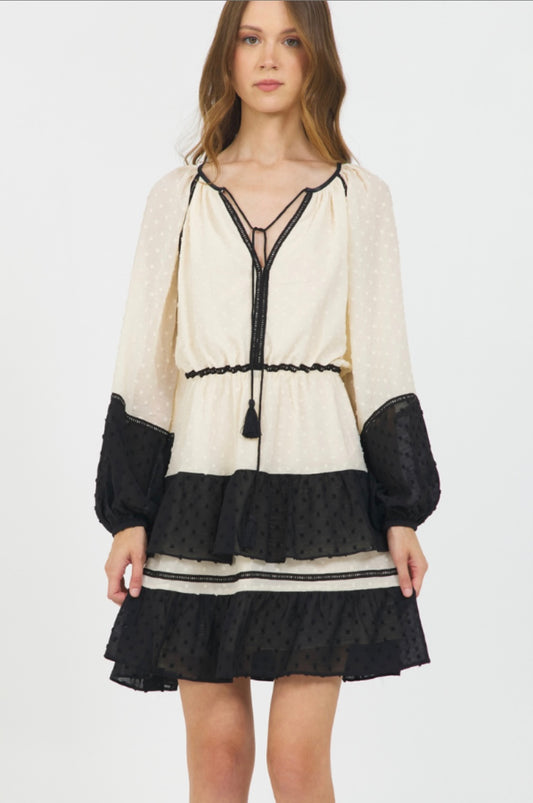 Split V Mini Dress