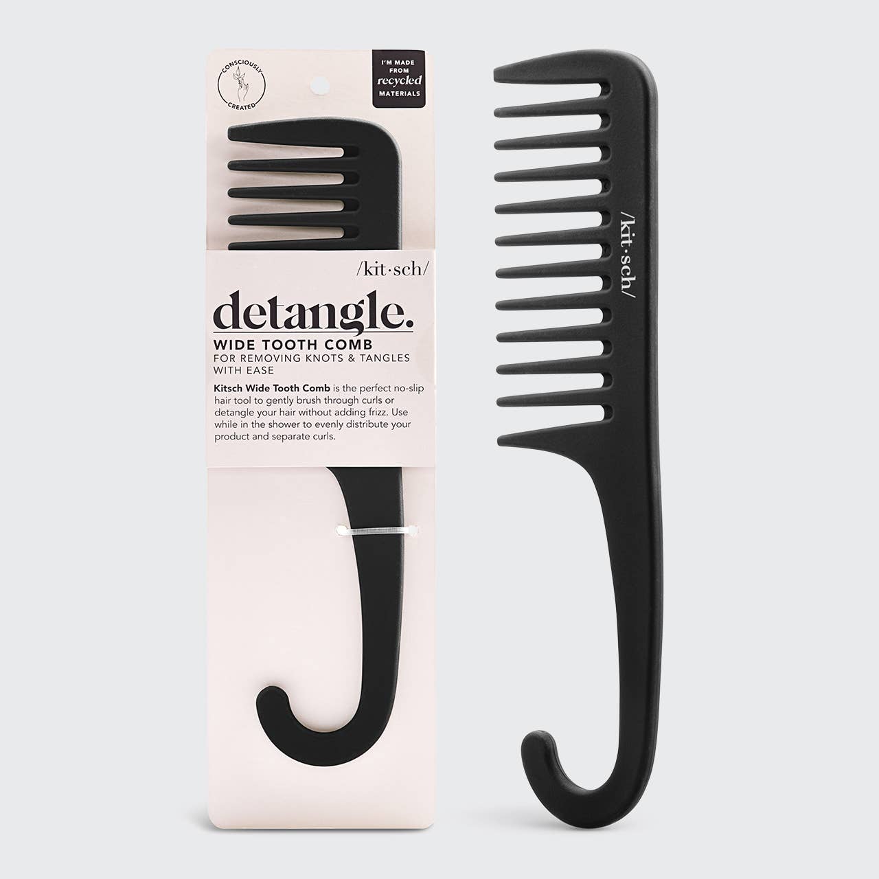 Kitsch - Wide Tooth Comb in Recycled Plastic