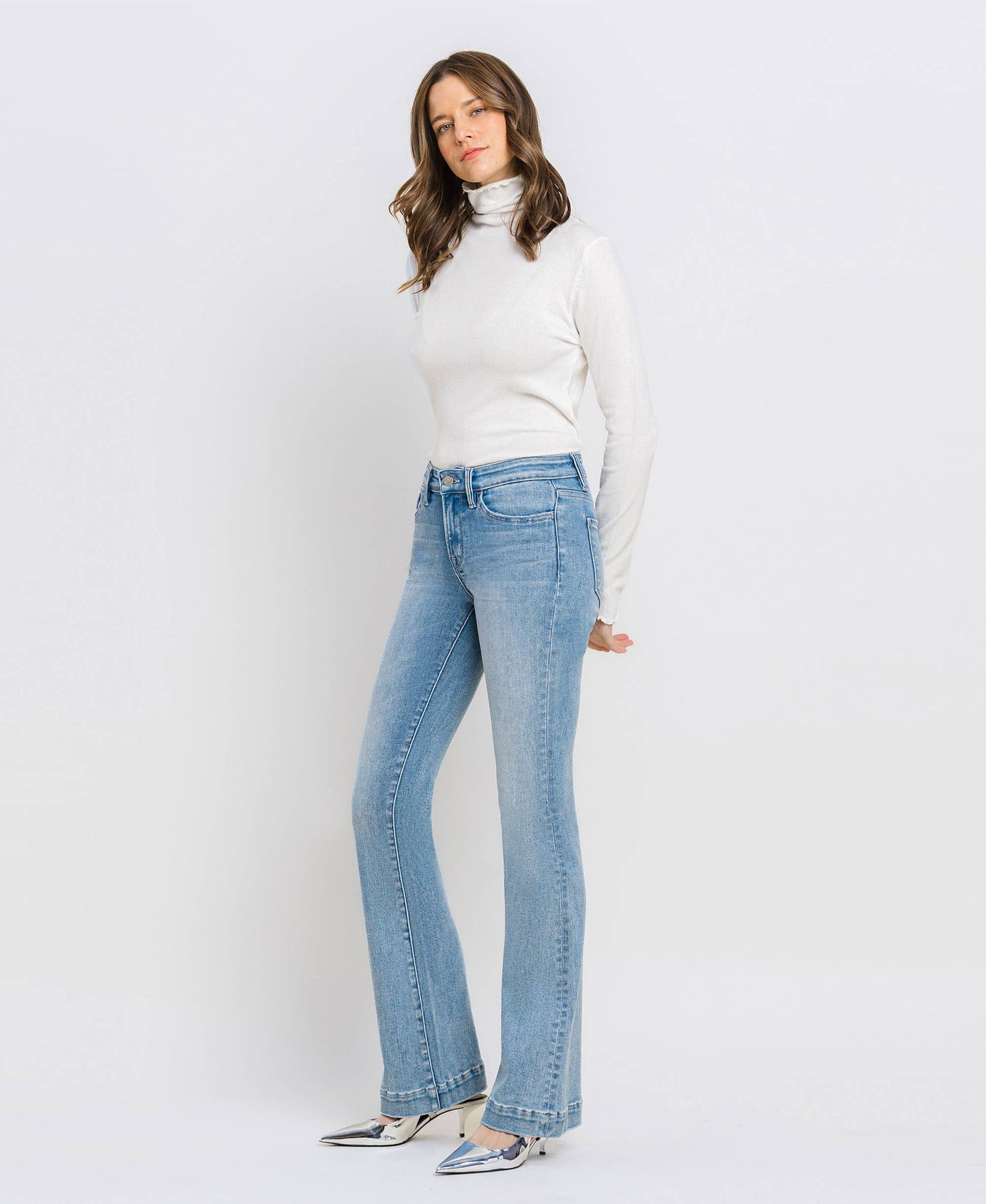 Vervet - Mid Rise Bootcut Jeans