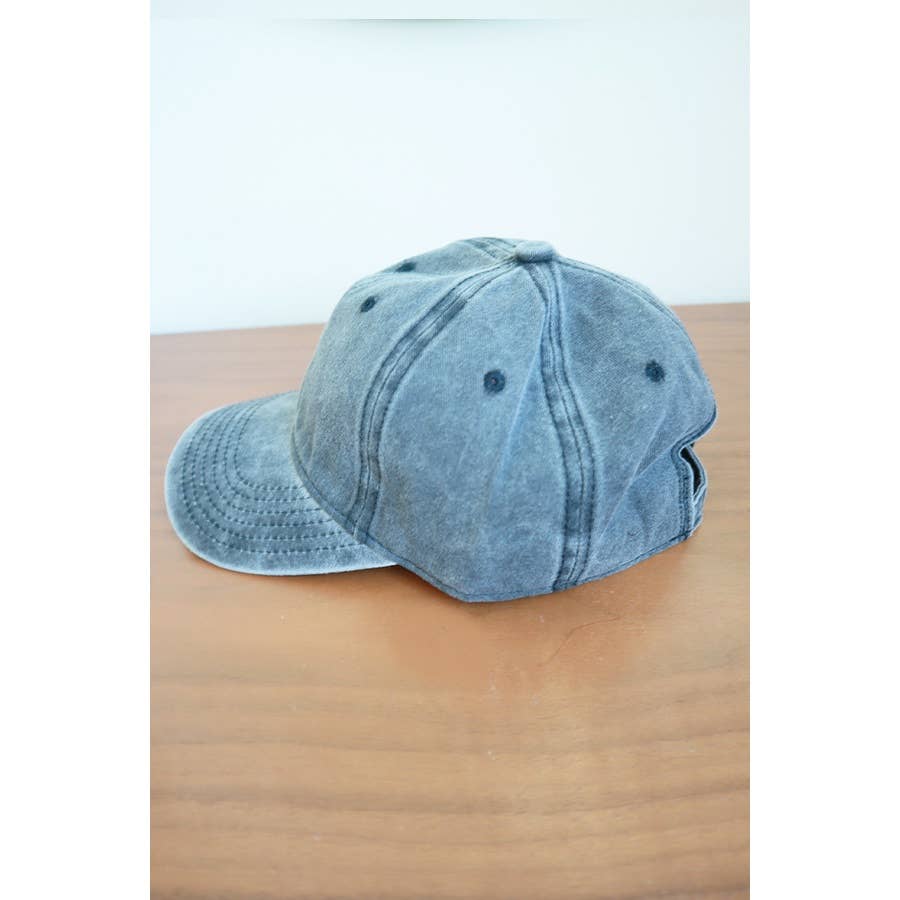 Solid Acid Washed Baseball Cap