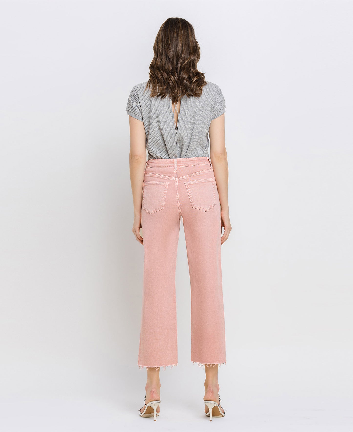 High Rise Crop Wide Leg Jeans