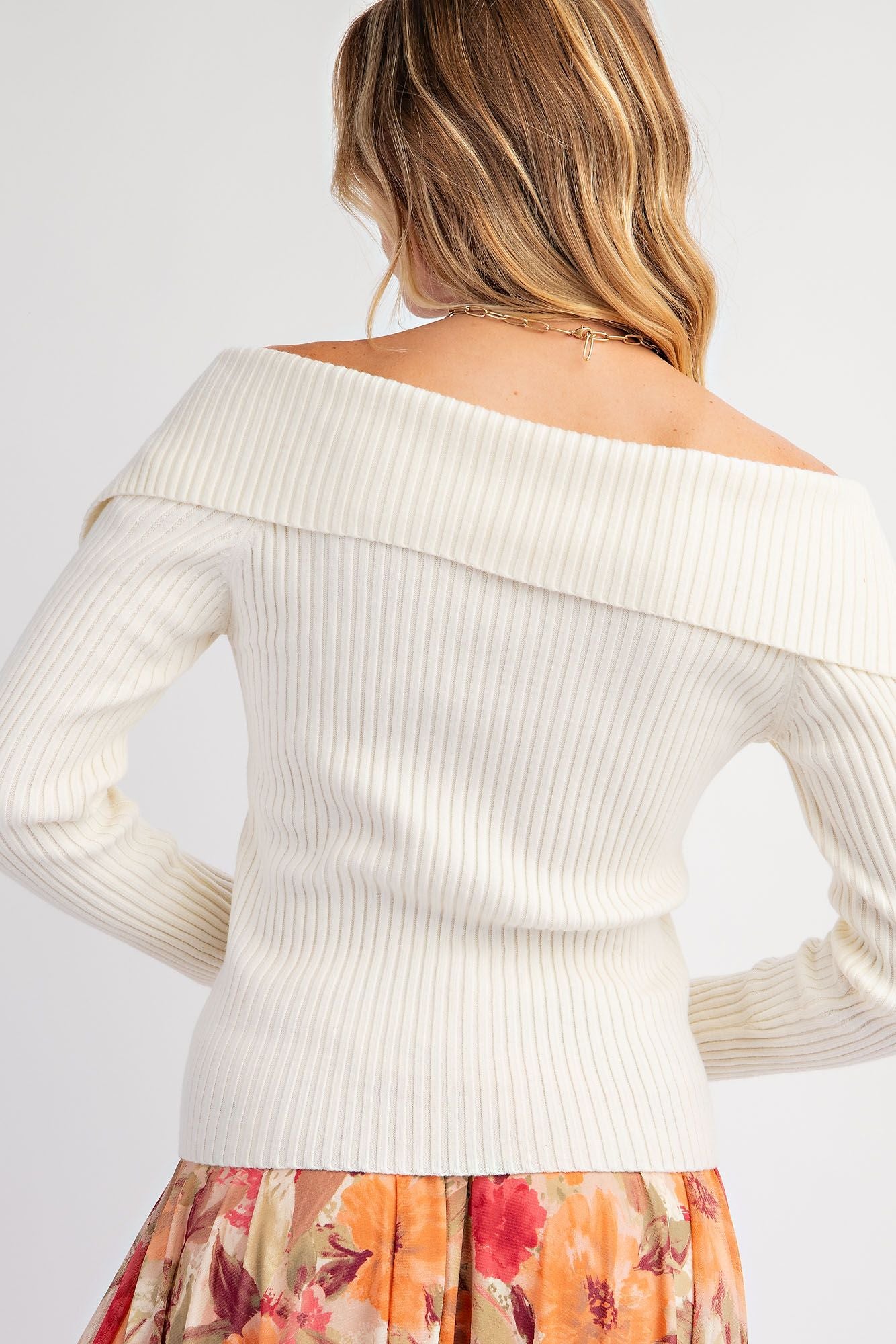 Zip Up Front Knit Sweater Top