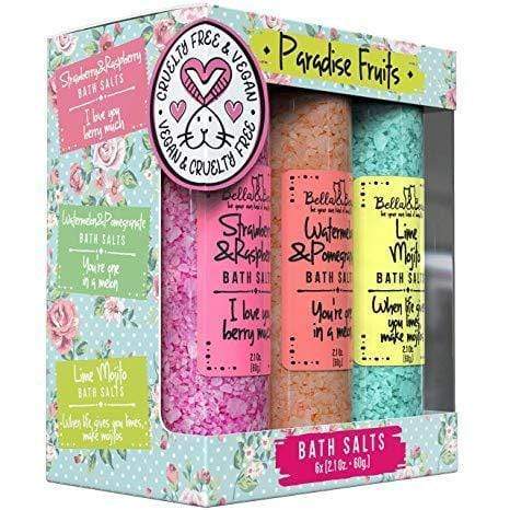 Paradise Fruits Bath Salts Gift Set 6 x 2oz Minis