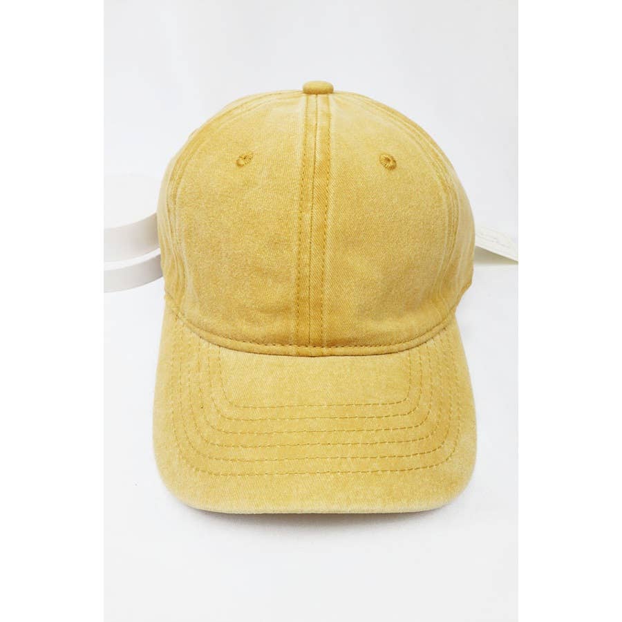 Solid Acid Washed Baseball Cap