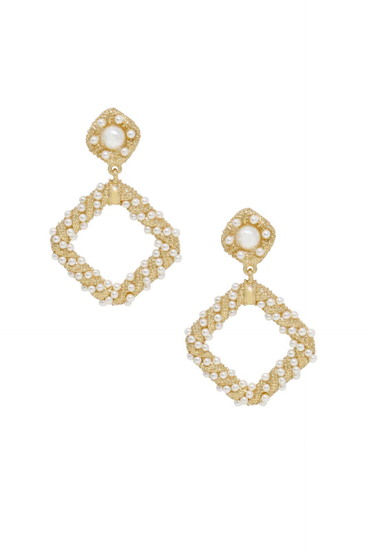 Ettika - Pearl Knocker 18k Gold Plated Earrings