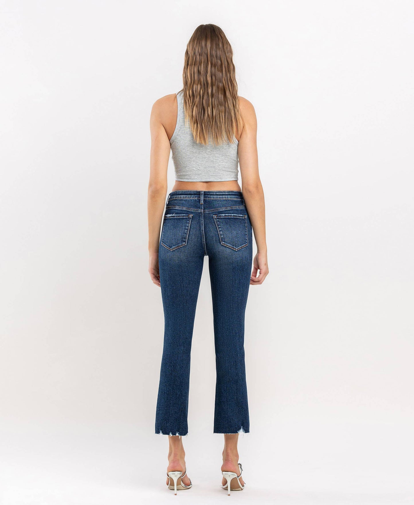 Lovervet - Mid Rise Crop Mini Bootcut Jeans