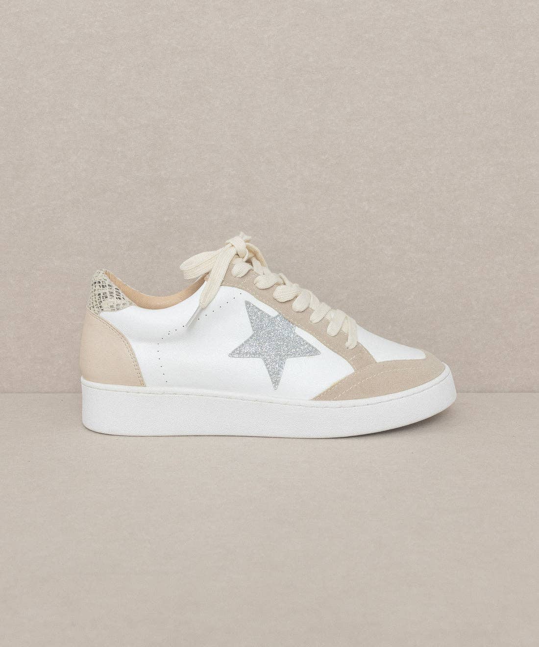 The Irene Taupe | Calfhide Star Sneaker