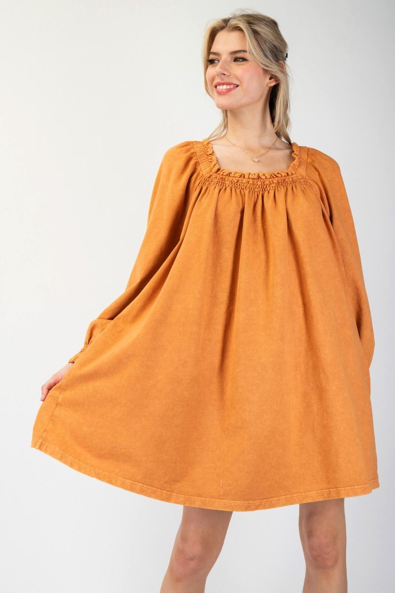 Mineral Wash Terry Knit Dress