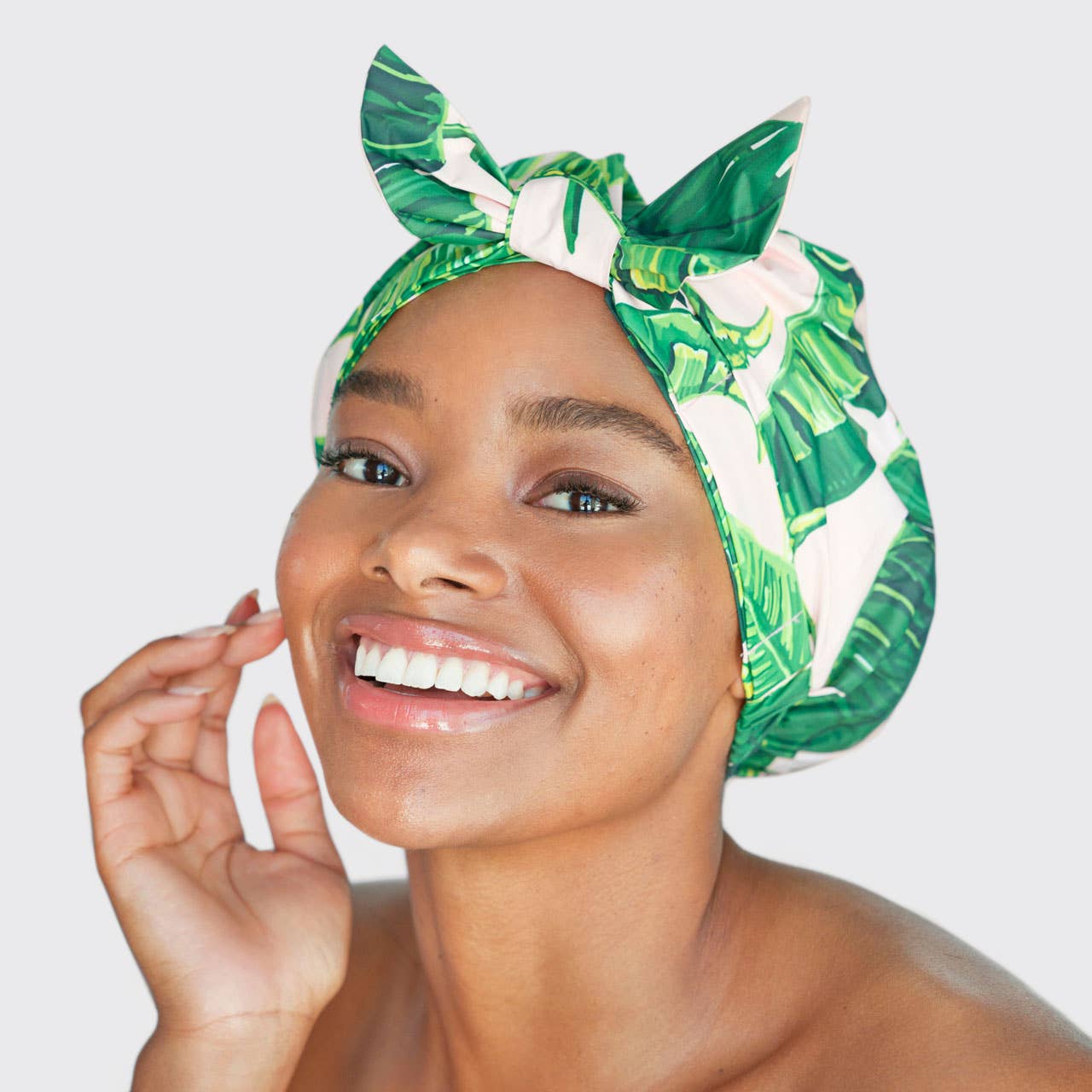 Kitsch - Luxury Shower Cap - Palm Print