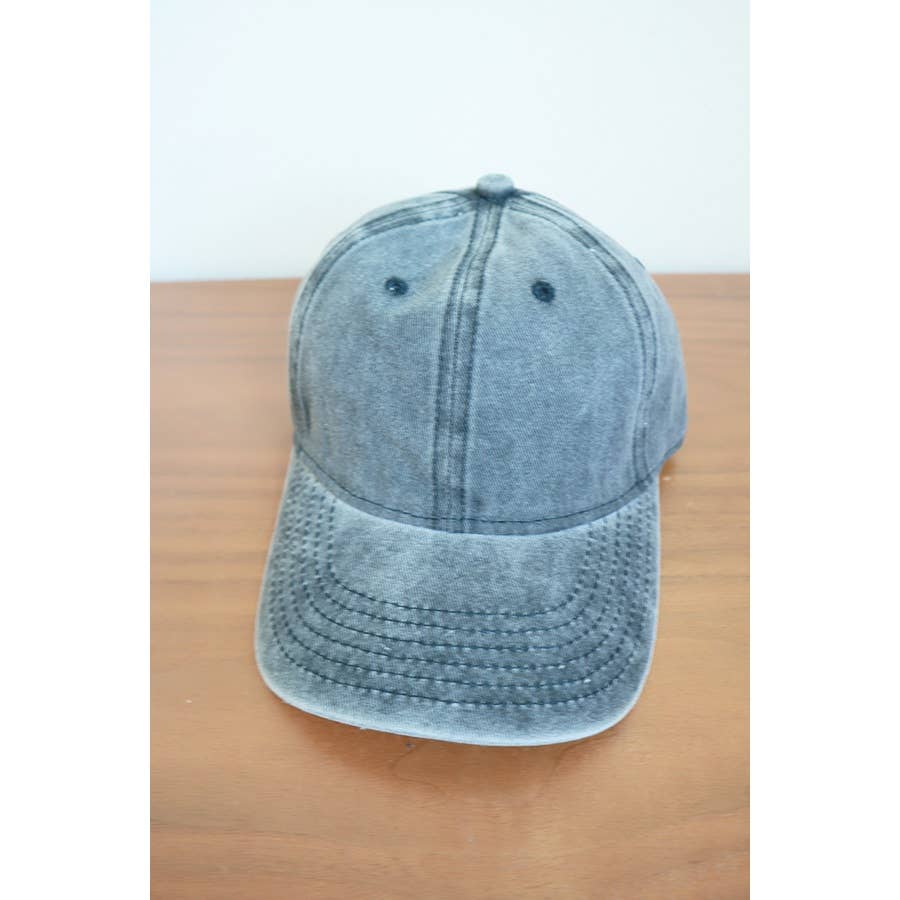 Solid Acid Washed Baseball Cap