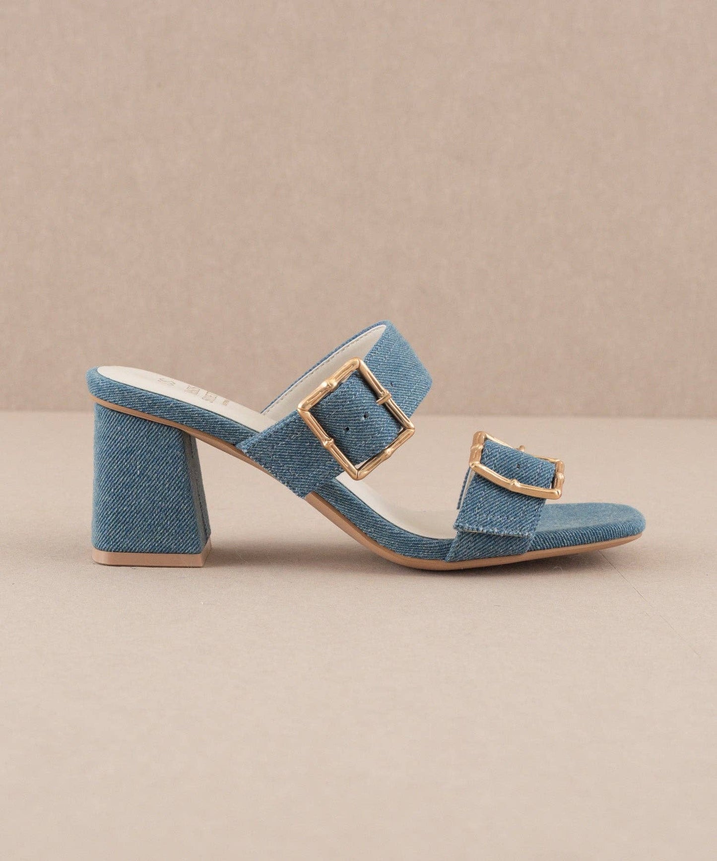 The Havana Denim | Bamboo Buckle Heel