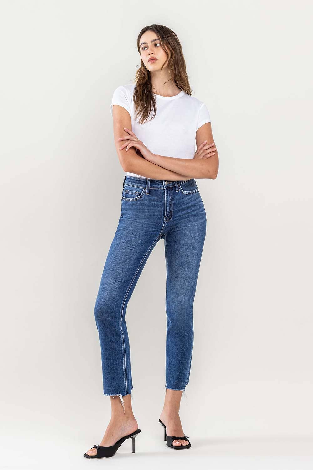 Flying Monkey - High Rise Slim Straight Jeans