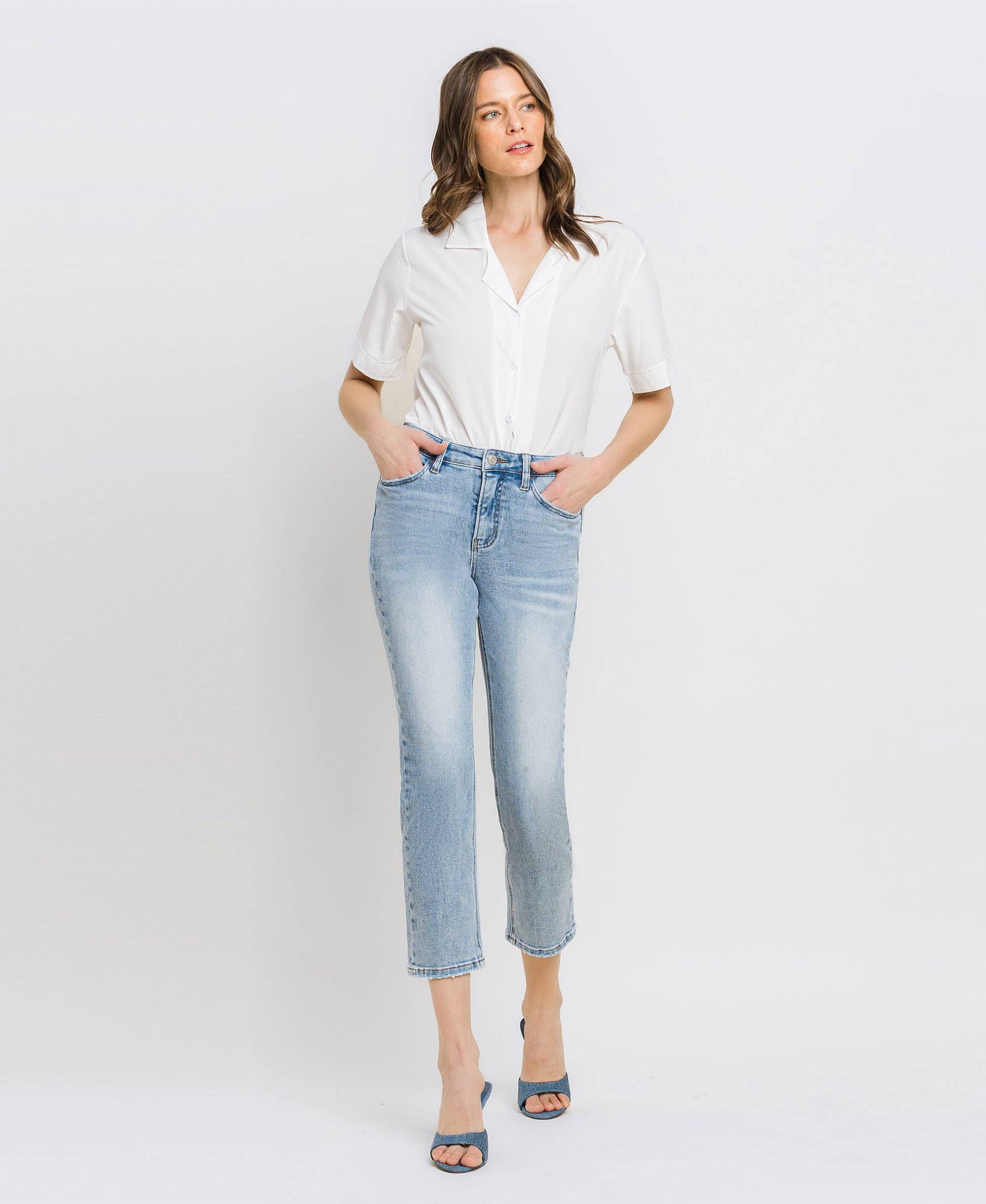 Lovervet - High Rise Crop Straight Jeans