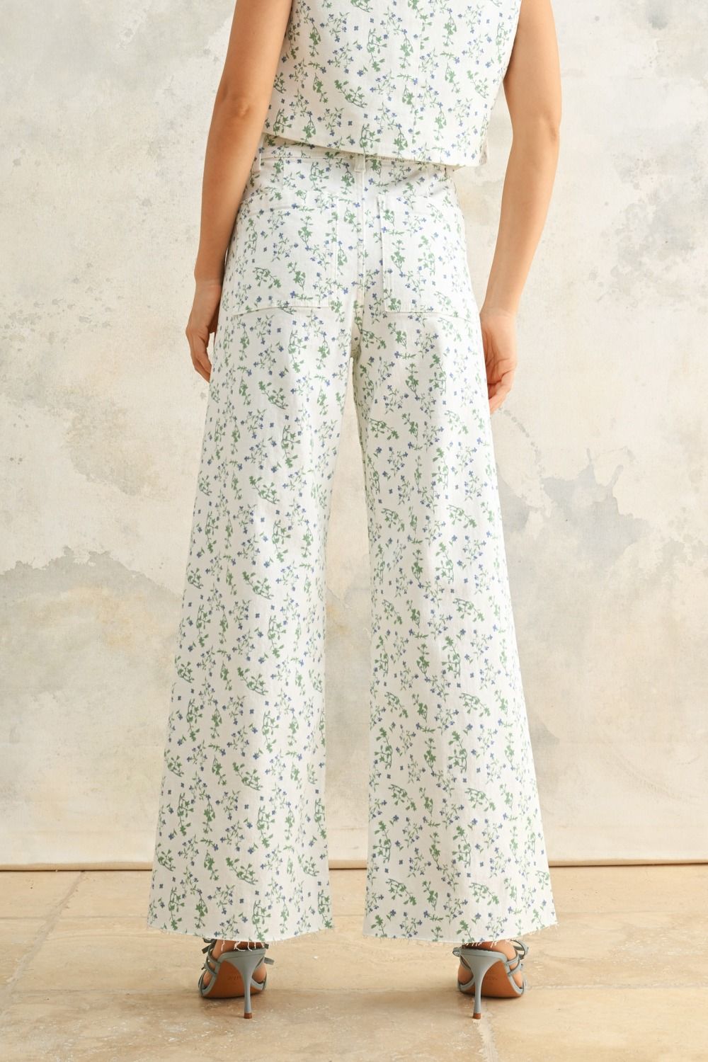 Floral Print Stretch Pants