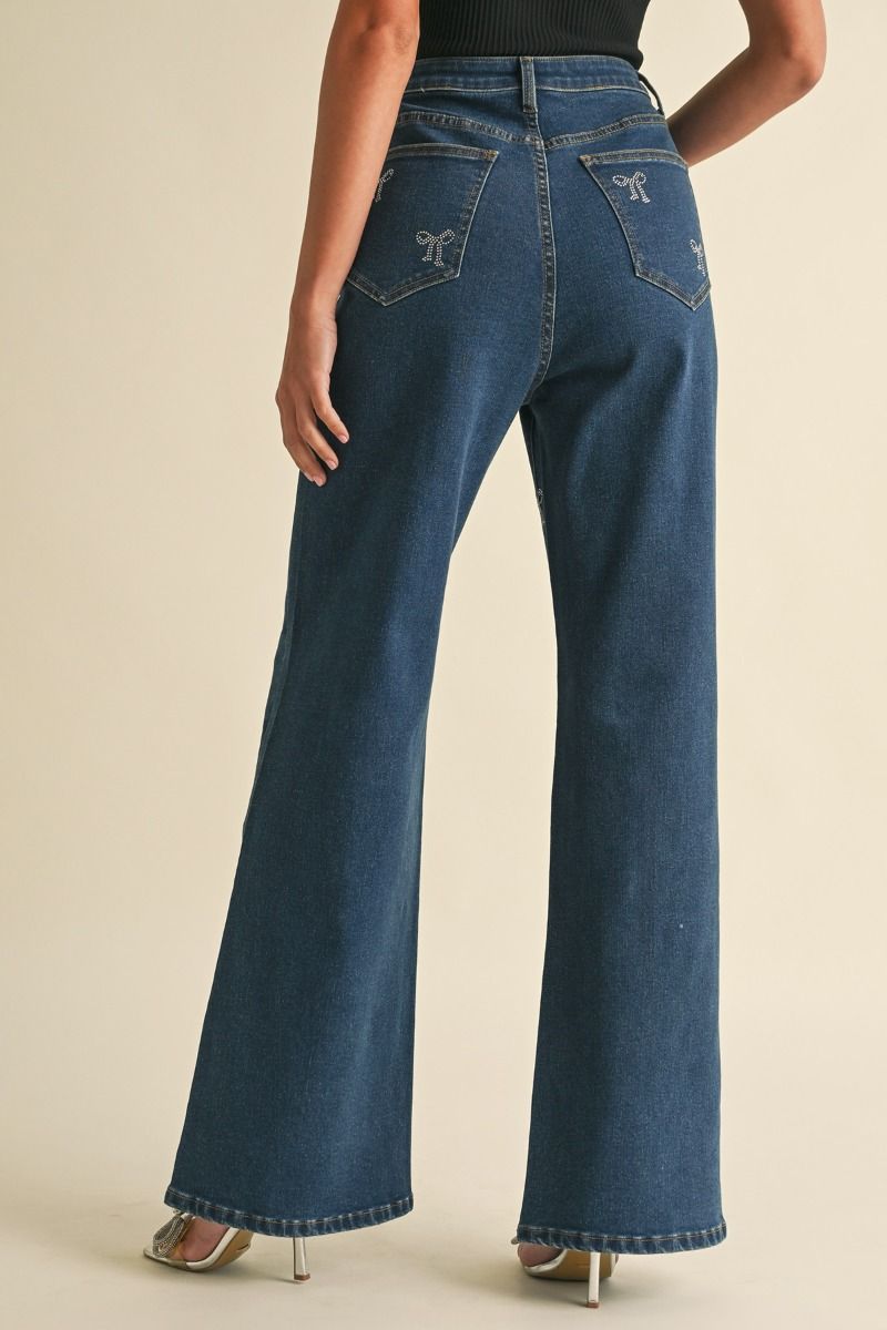 Bow Denim Pants