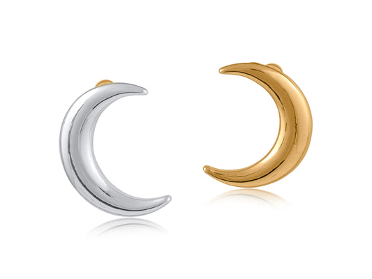 Two Tone Saskia Moon Earrings