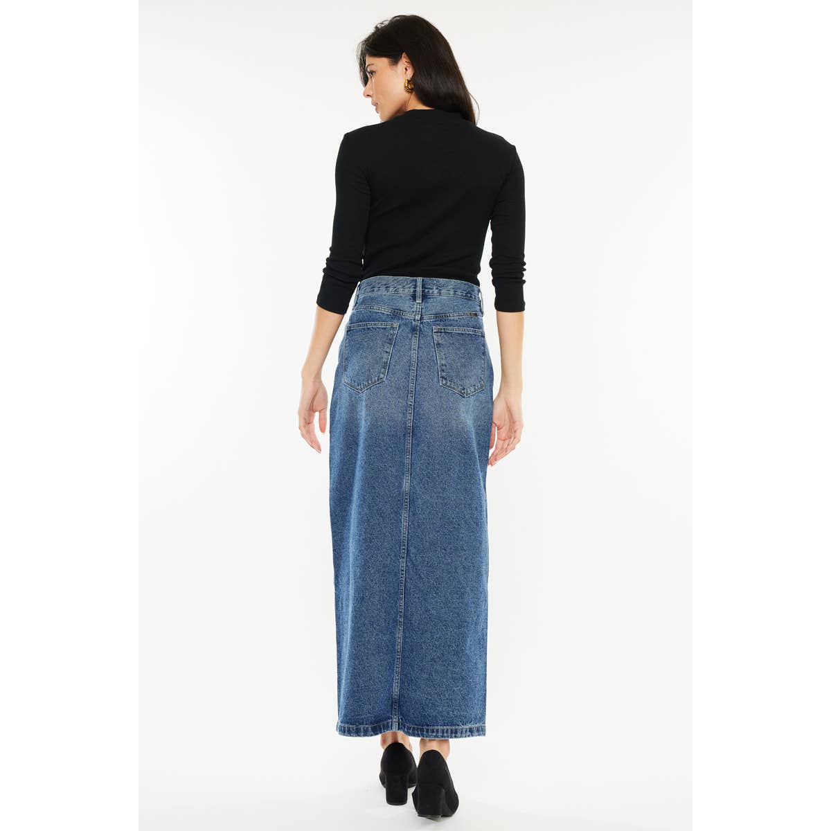 Denim MAXI Skirt Medium Wash