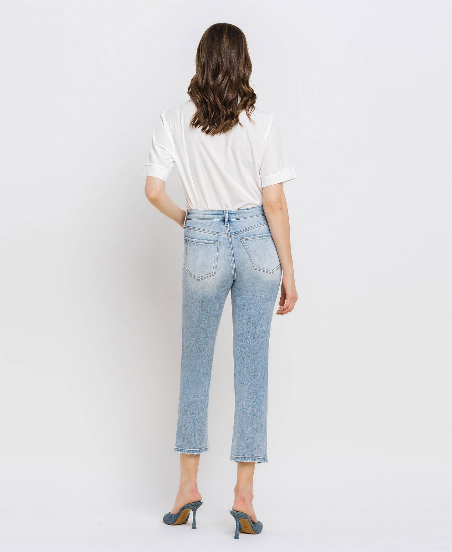 Lovervet - High Rise Crop Straight Jeans