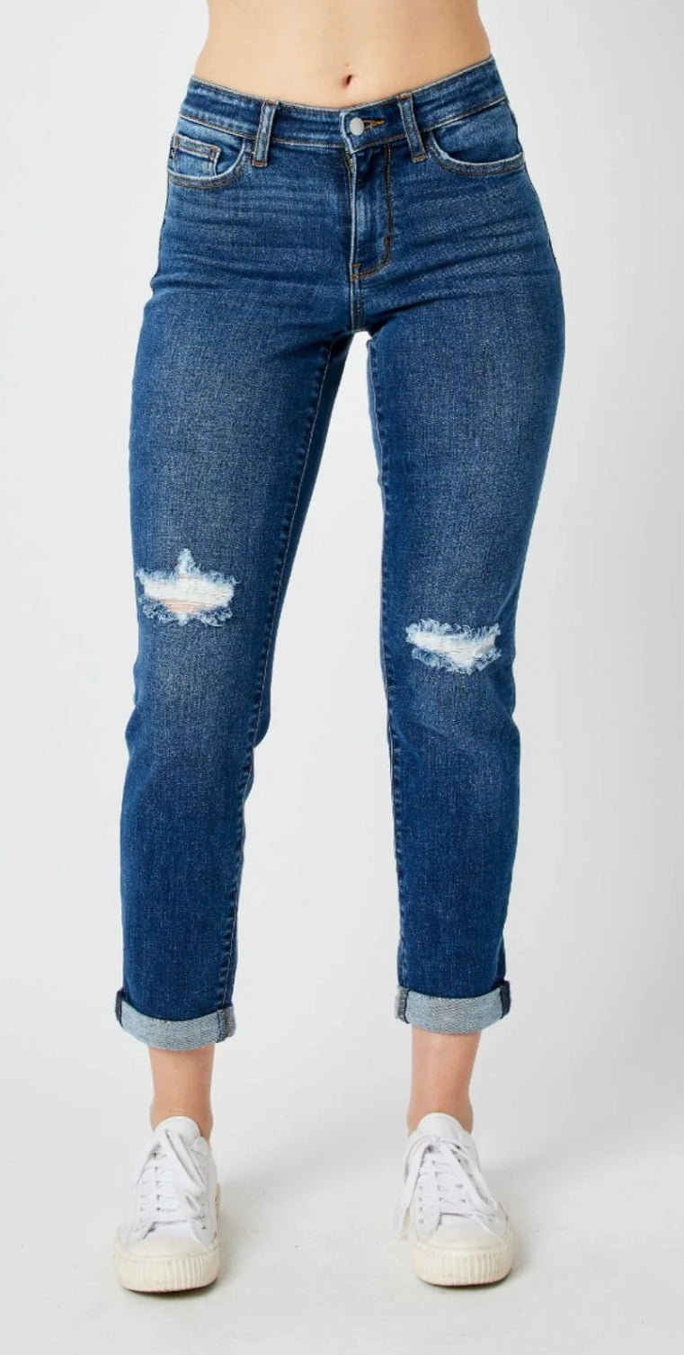 Distressed Denim Slim Fit