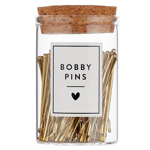 Bella Sleep + Spa - Gold Bobby Pins in Jar - Standard (100 pcs)