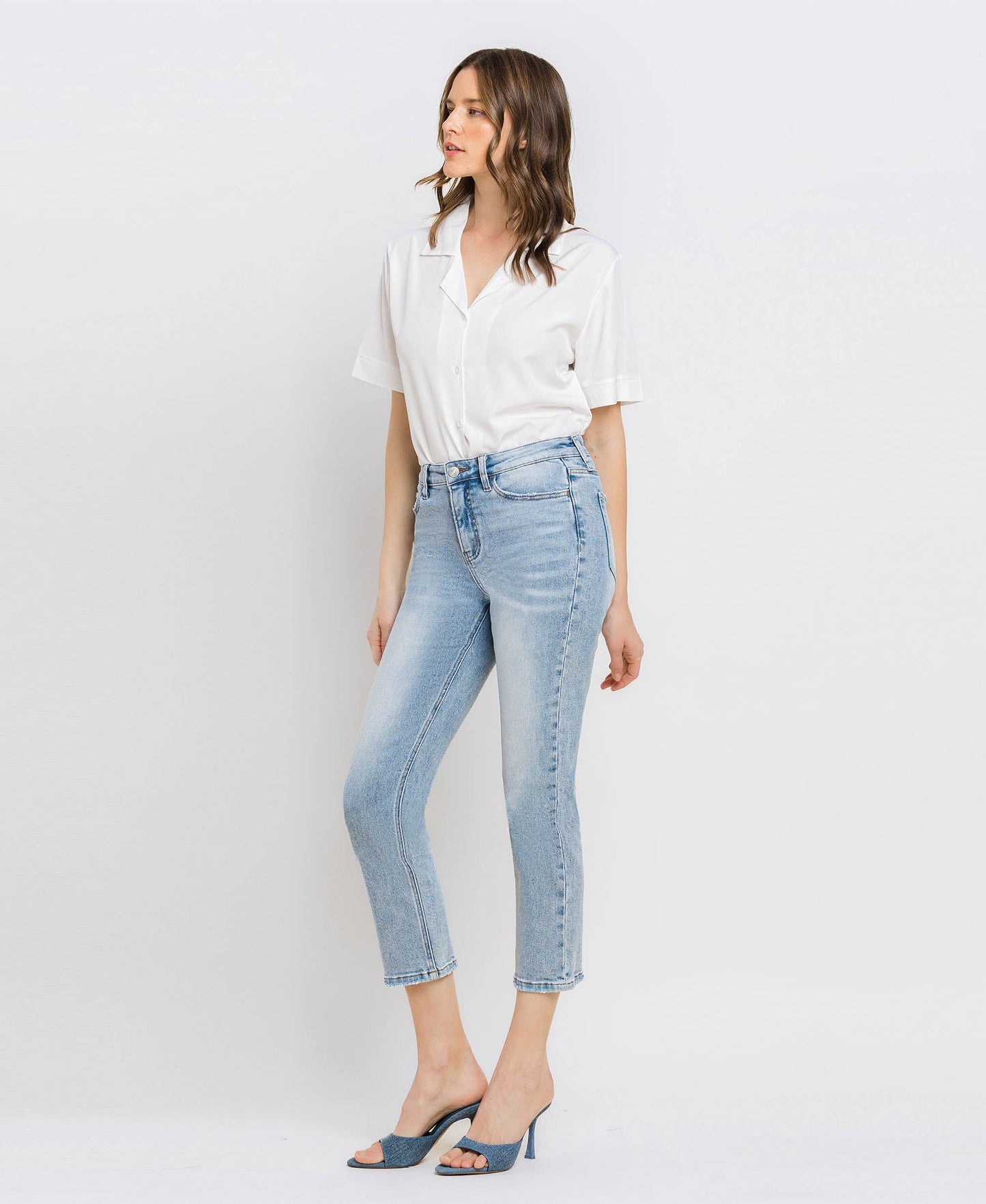 Lovervet - High Rise Crop Straight Jeans