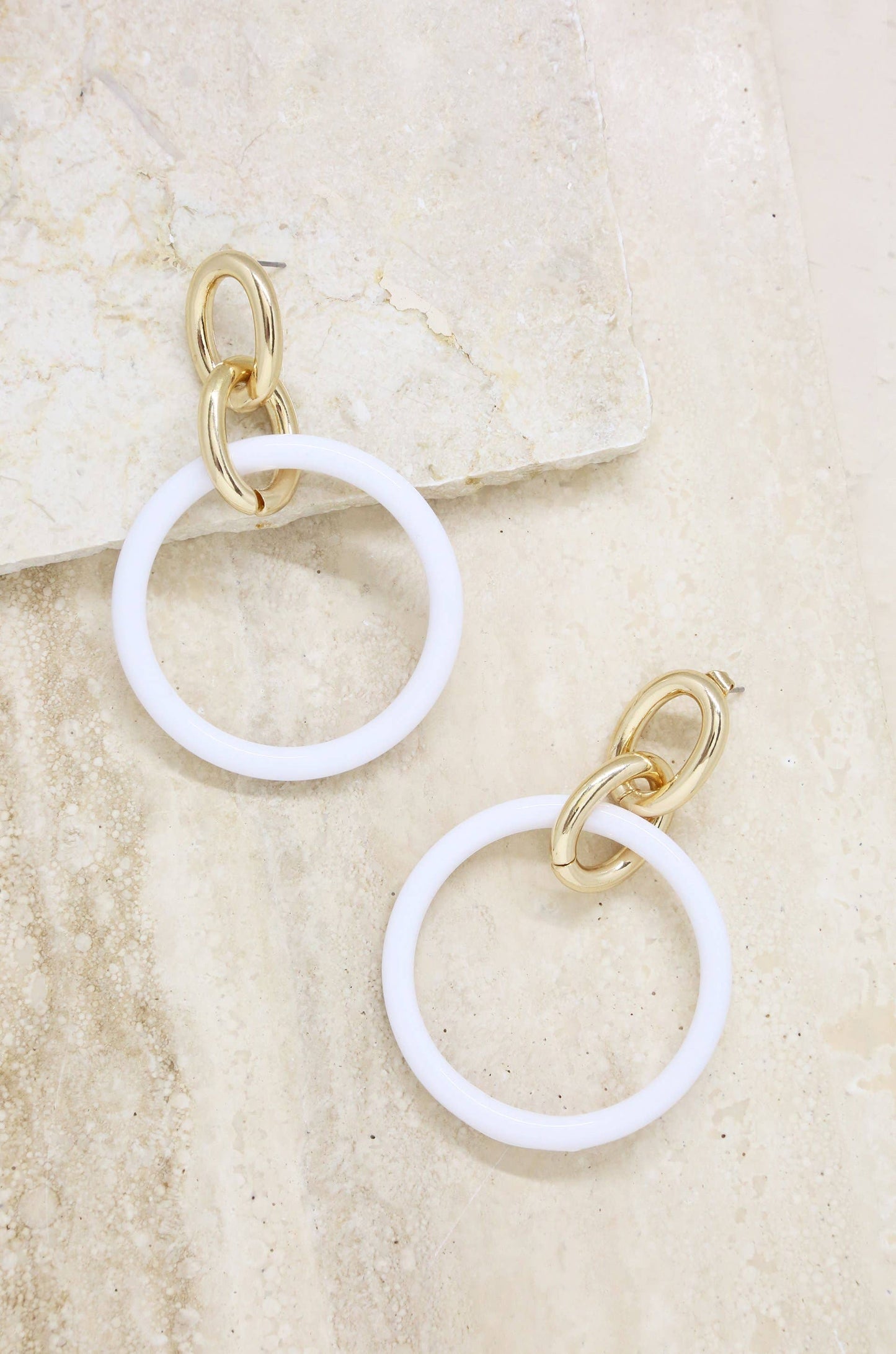 Ettika - Be True Earrings in White and Gold