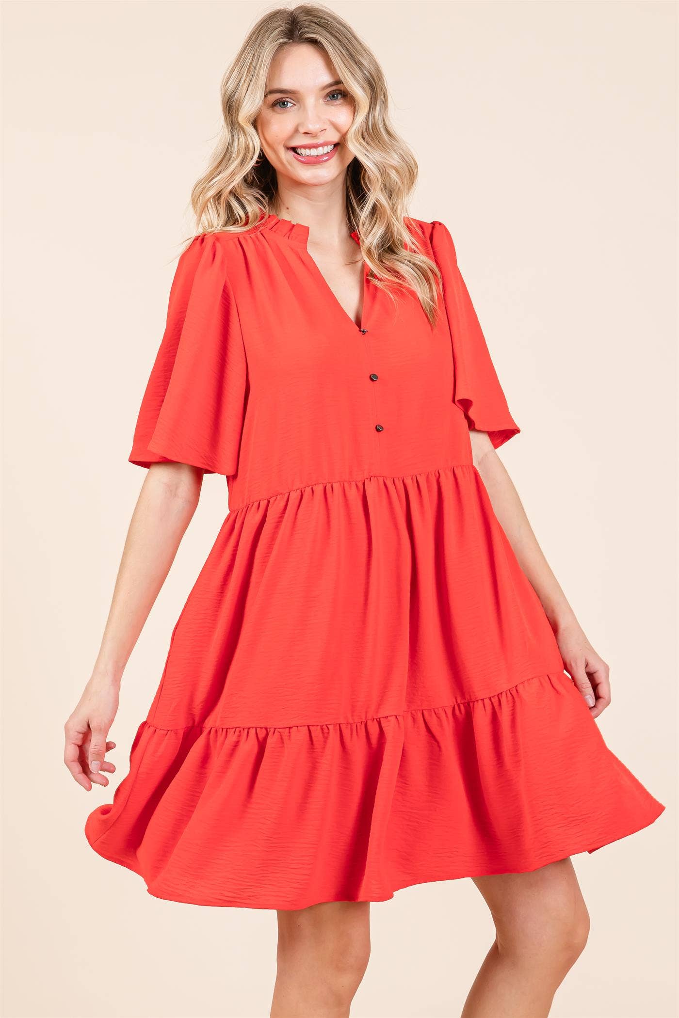 Extended Size Tiered Loose Fit Dress