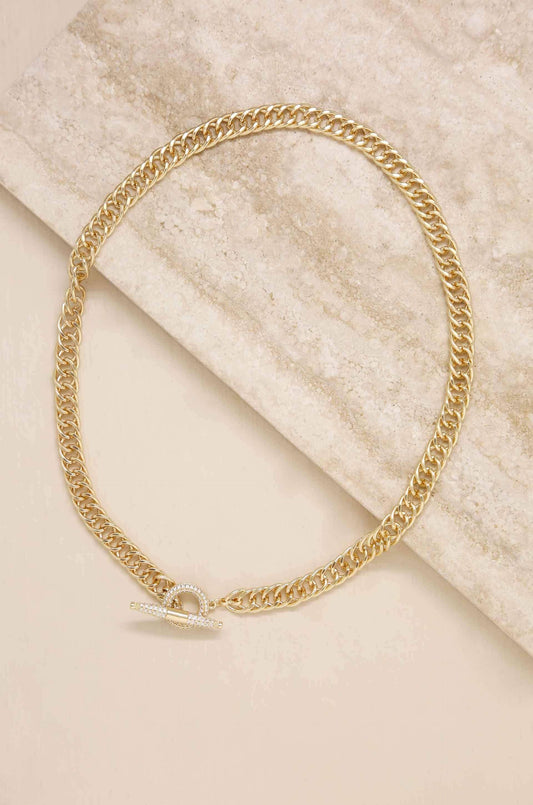 Ettika - Chain Crystal and 18k Gold Plated Necklace