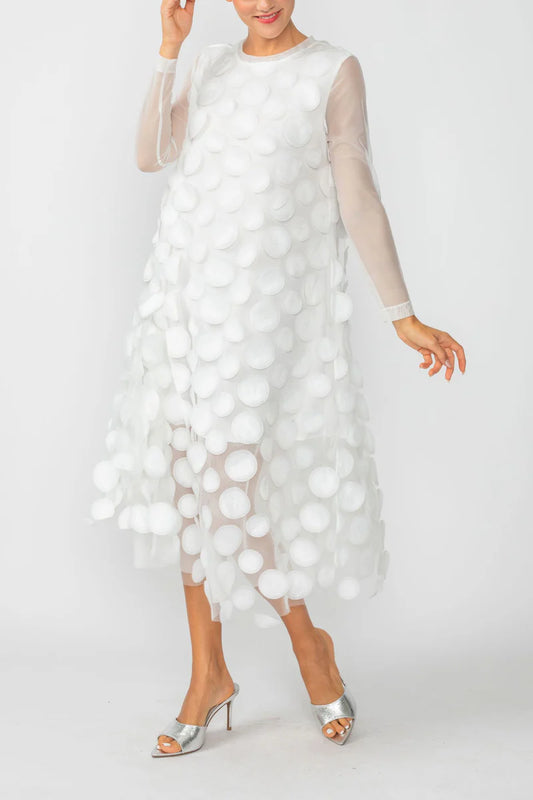 Mesh Ruffle Dress