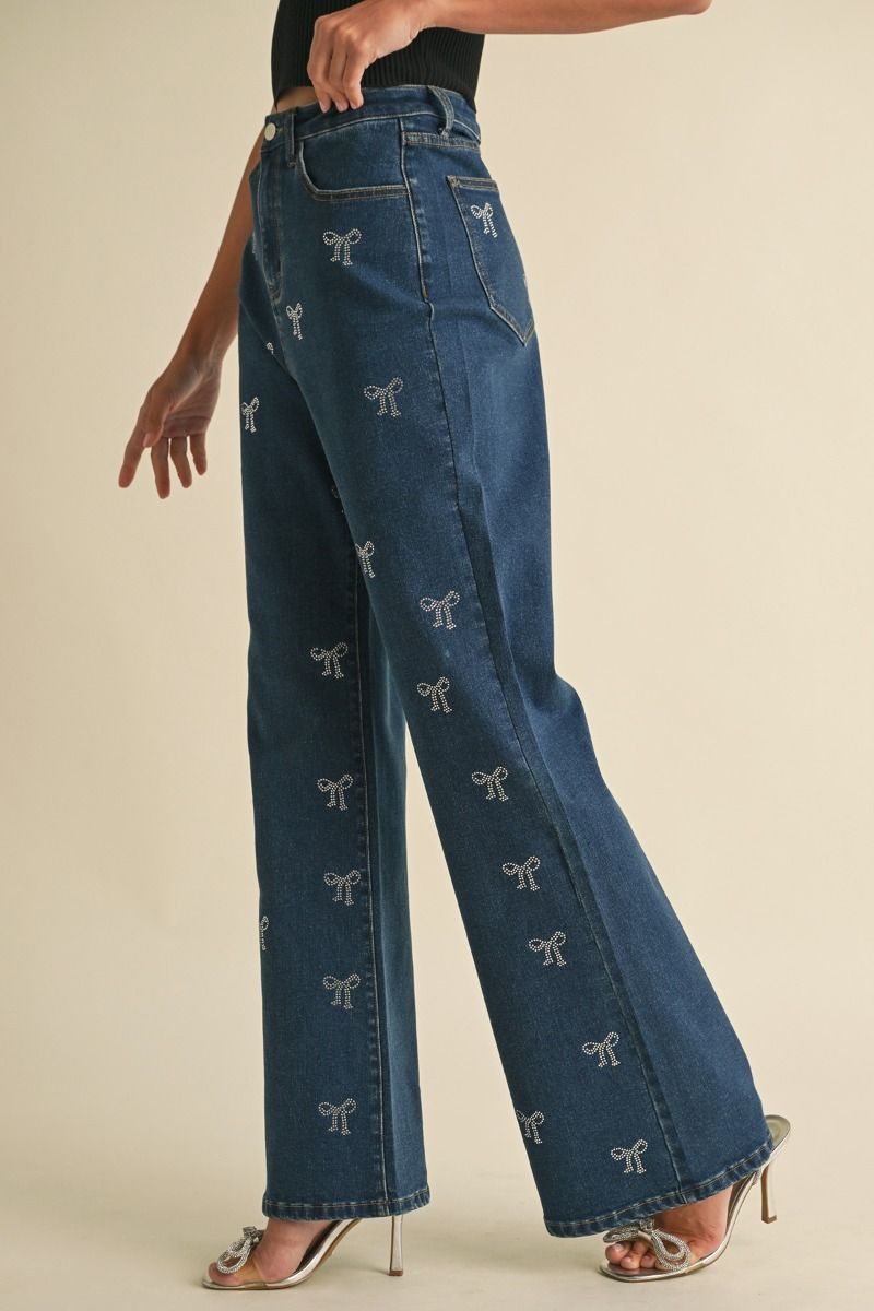 Bow Denim Pants