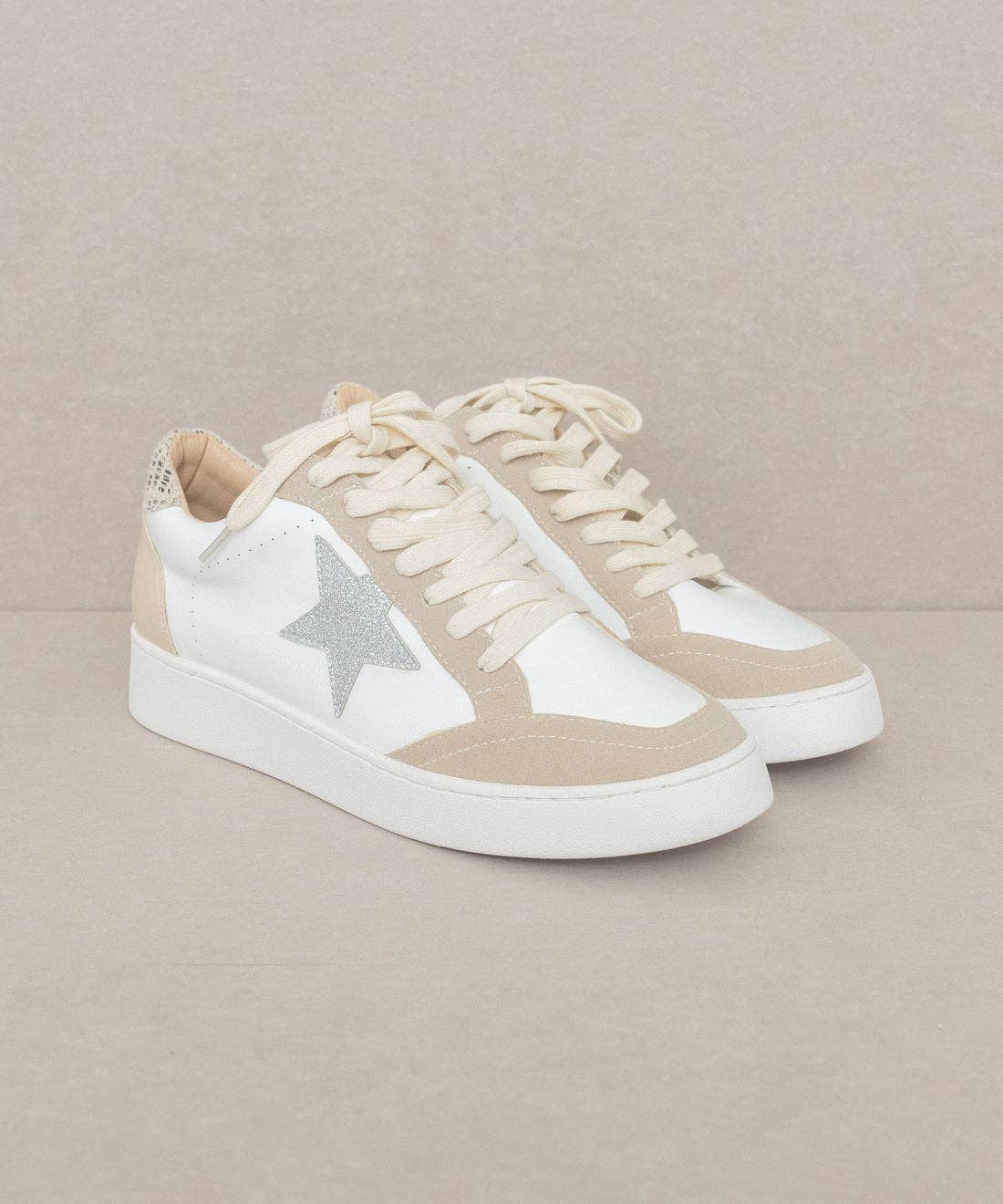 The Irene Taupe | Calfhide Star Sneaker