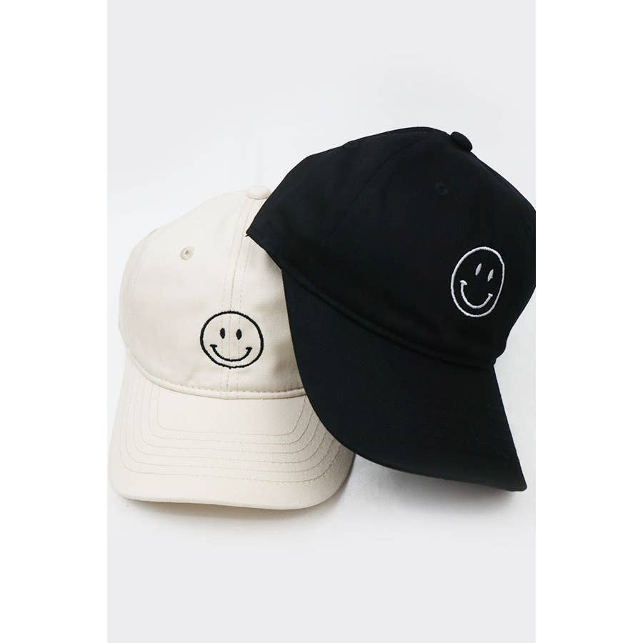 Smile Face Embroidered Baseball Cap