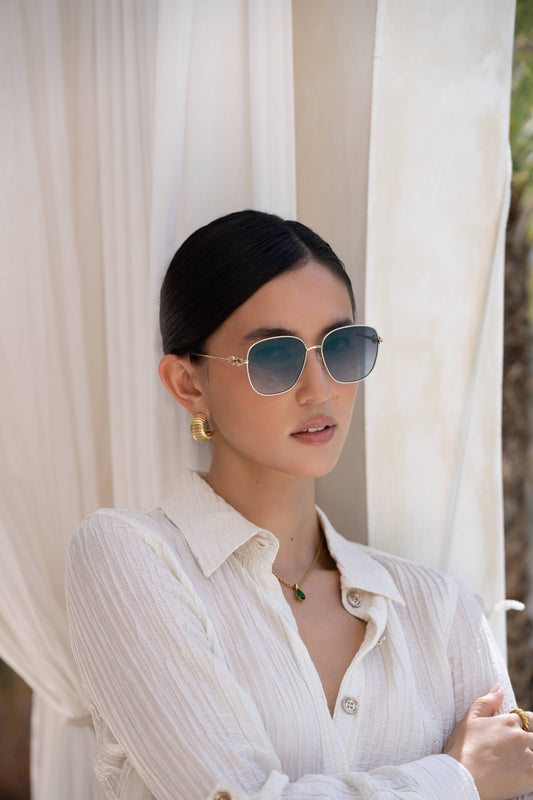 Lea Womens Round Sunglasses