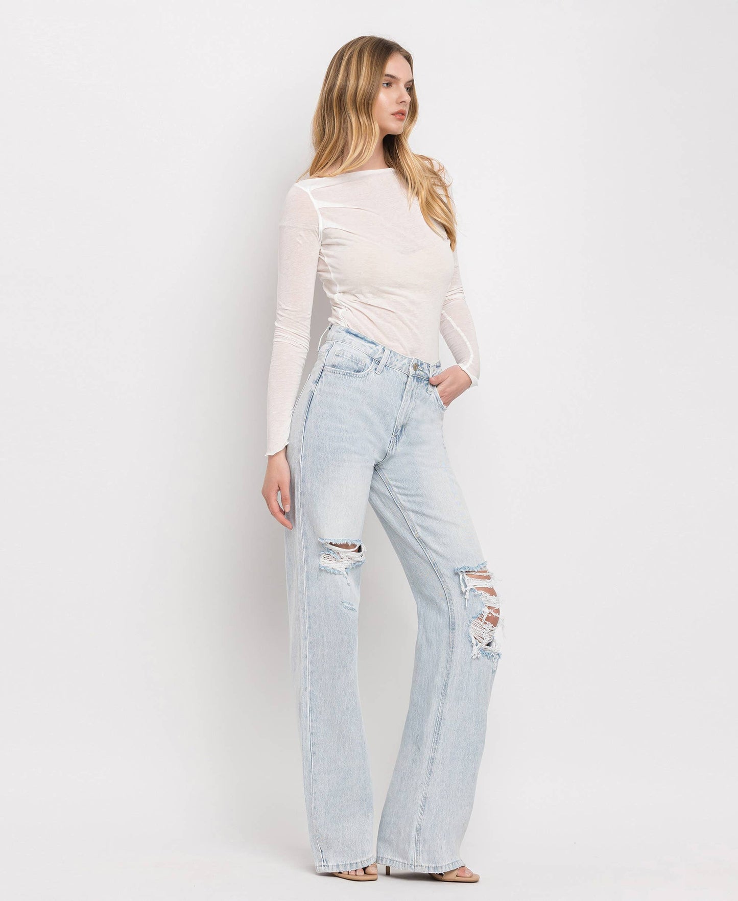 Vervet - 90'S Vintage Super High Rise Flare Jeans