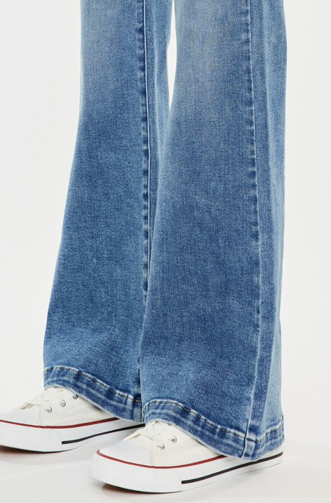 High Rise Wide Leg Flare Jeans