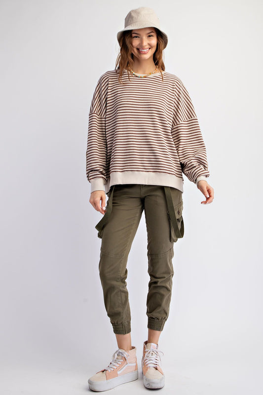 Stripe Thermal Knit Top