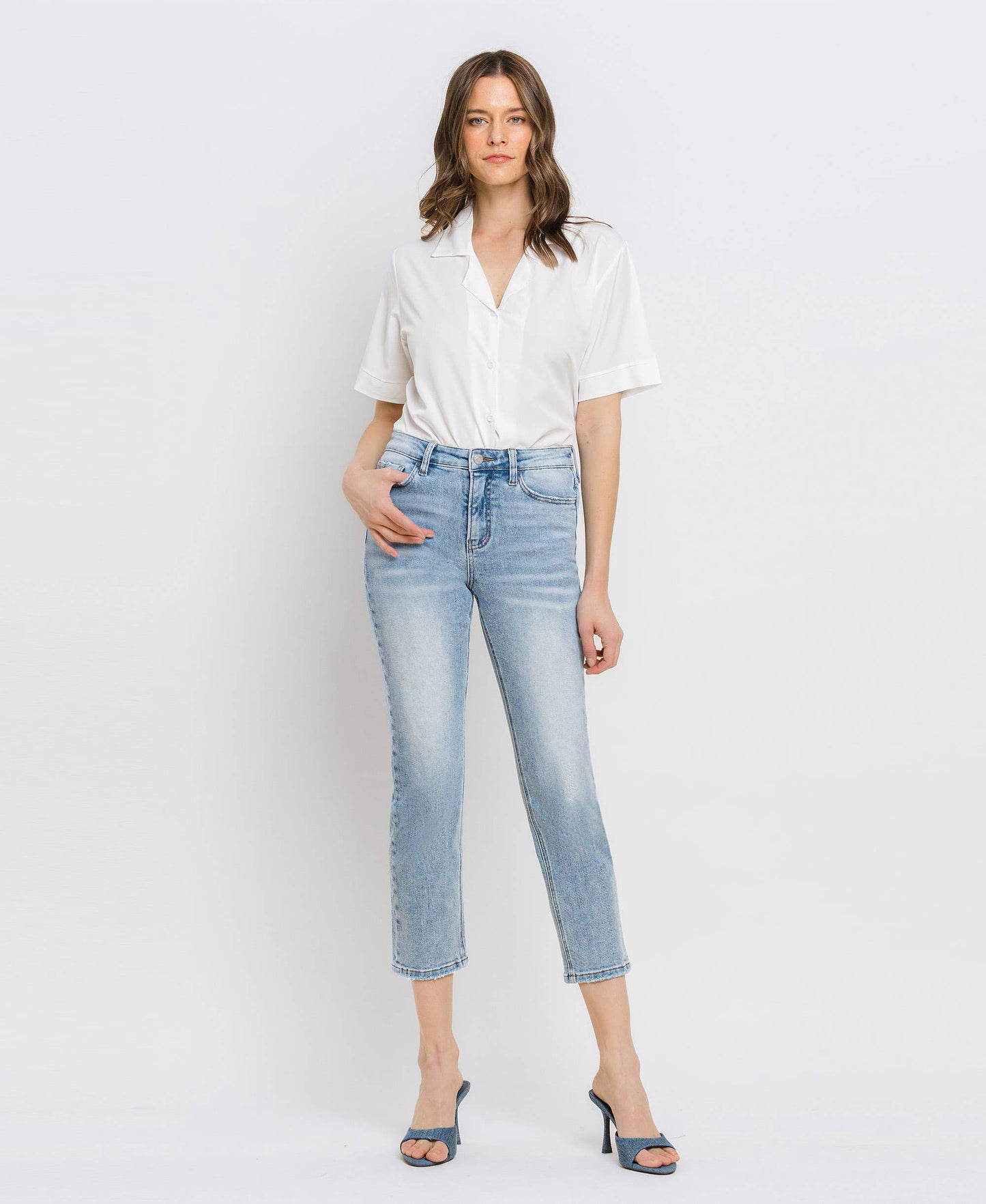 Lovervet - High Rise Crop Straight Jeans