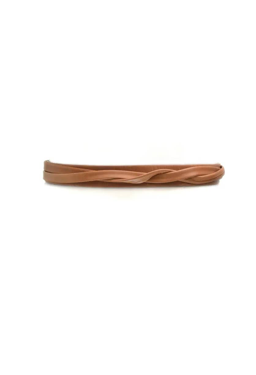 Skinny Wrap Cognac Blemished Belt