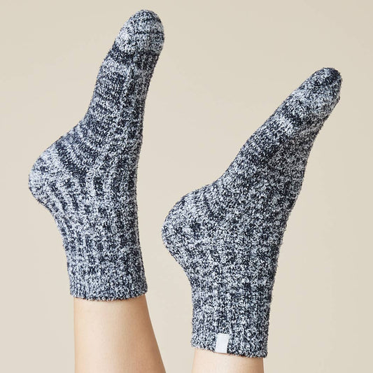 Cozy Marshmallow Crew Socks with Grippers for Women