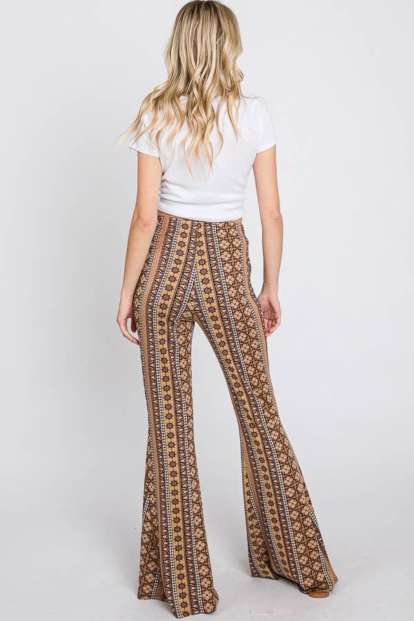 Boho Print Flared Pants