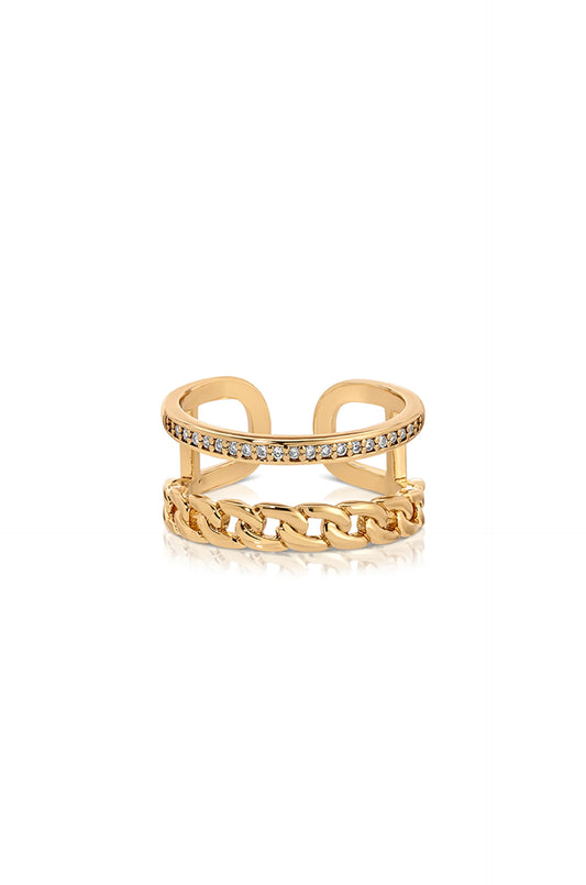 Wanderer Crystal Ring 18K Gold Plated